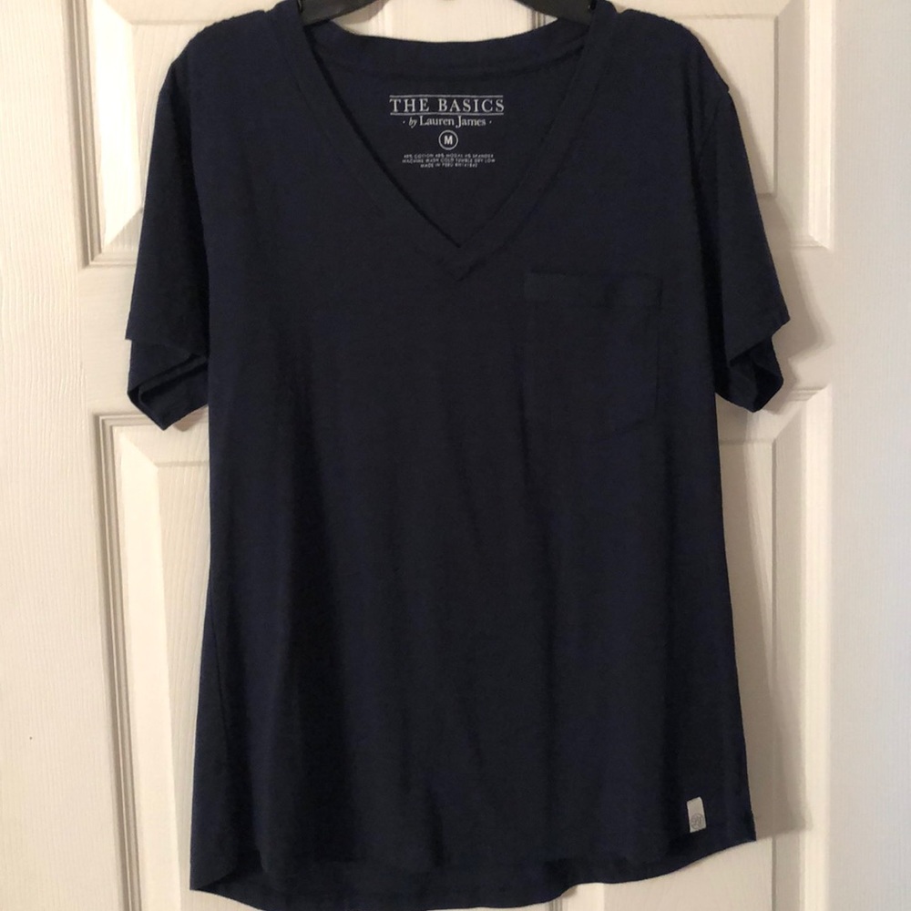 The Basics by Lauren James navy blue tee